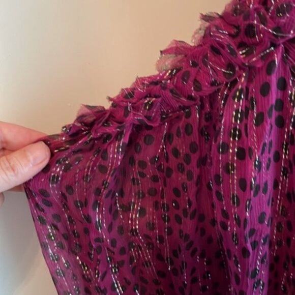 Stella McCartney Women Polka Dot Blouse raspberry colored size 6 - Picture 10 of 12